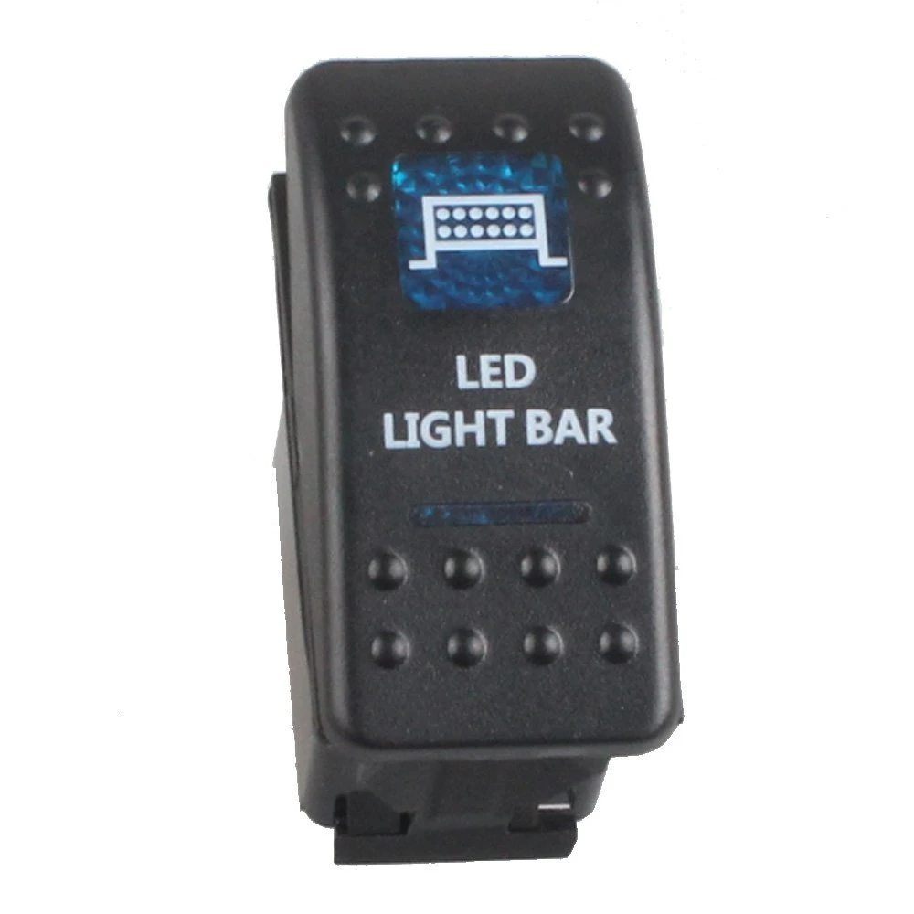 Car Blue LED Bar Light Toggle Switch for Car Boat and More