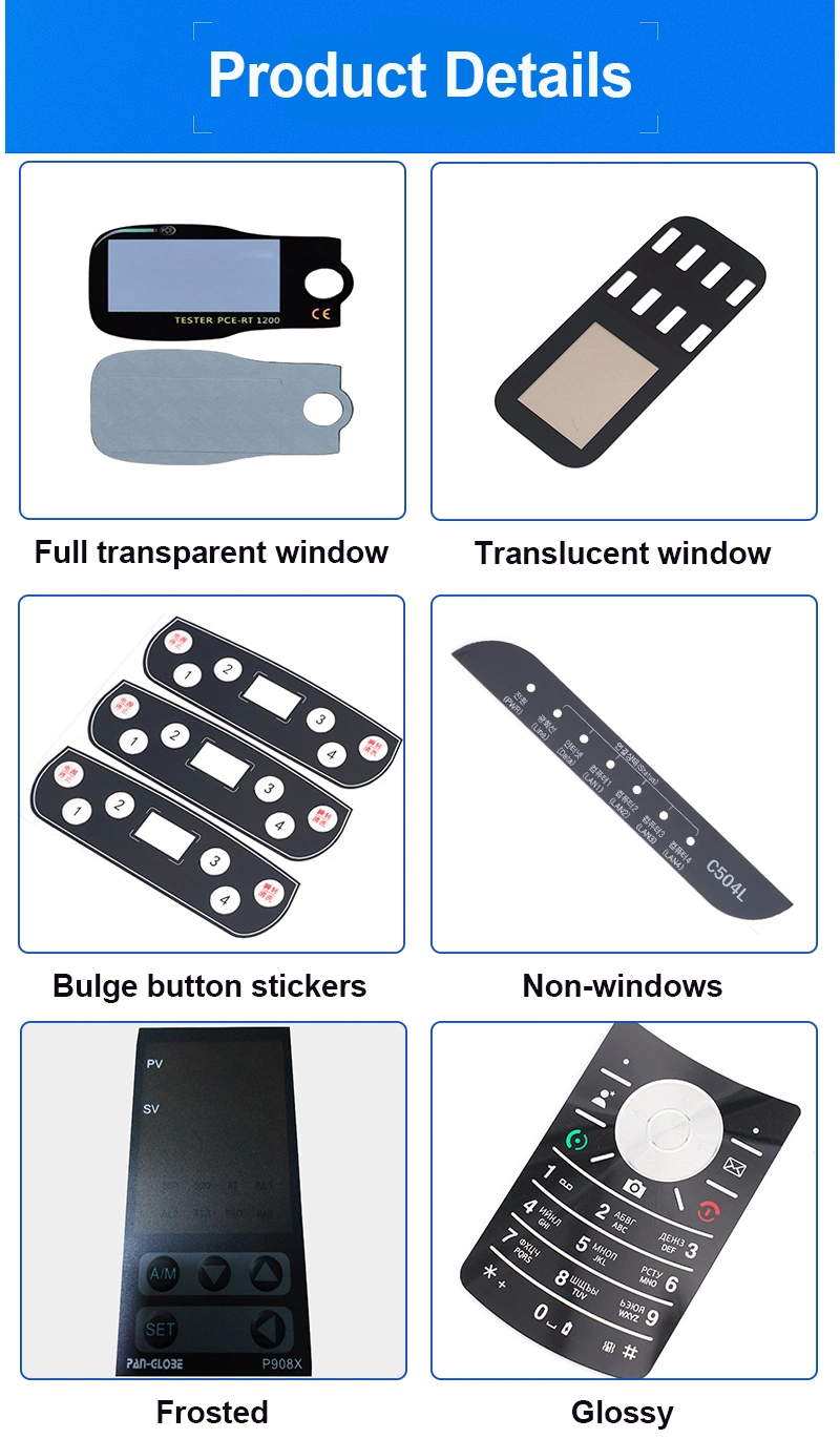 Acrylic/Plastic/Lexan/Polycarbonate Lens Electronics Printing CNC Touch Control Button Switch Membrane Front Panel