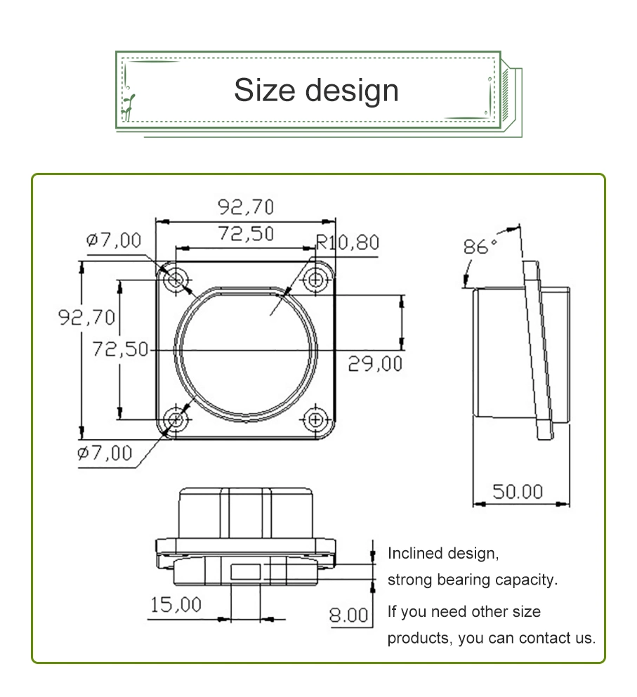 OEM Plastic Injection Molding AC Socket Holder for EV Charger Station Accessories